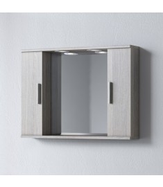 Καθρέφτης ALON 75 Διπλός Harmony 3MAL075HND με δυο ντουλάπια, 75x15x56 και φωτισμό Led
