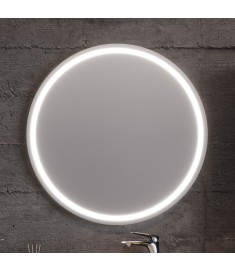 Καθρέφτης LED HOLE 80cm Λευκό MDF 18mm Λάκα με περιμετρικό φωτισμό και αισθητήρα 3MHOL100WHM