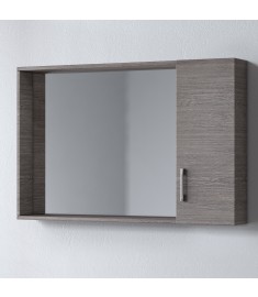 Καθρέφτης Ibiza Oak Anthracite 100 3MIB100OA0 με ντουλάπι 100x15x65cm
