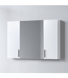 Καθρέφτης SIENA WHITE 100 3MSI100GL0W με ντουλάπια 96x14x65cm