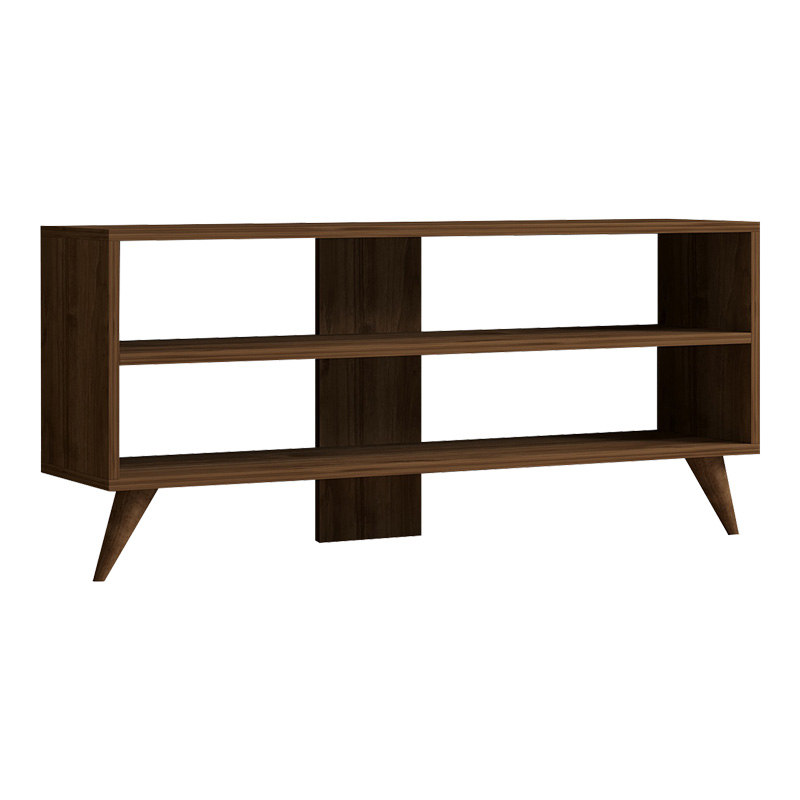 Έπιπλο τηλεόρασης Prestige pakoworld σε καρυδί απόχρωση 120x29,6x50εκ 120-000537