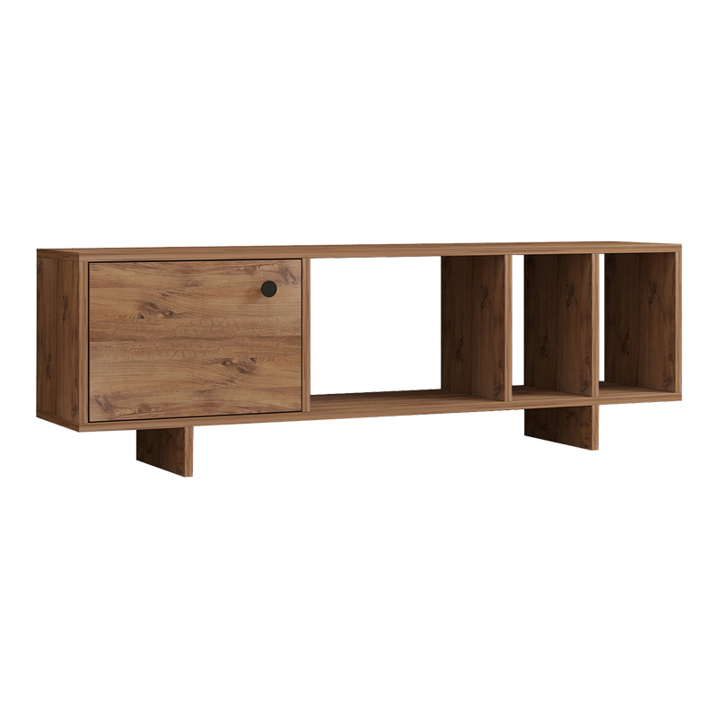 Έπιπλο τηλεόρασης Mueble pakoworld σε sonoma απόχρωση 140x29x45εκ 120-000540