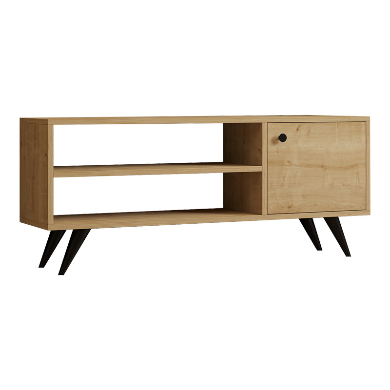 Έπιπλο τηλεόρασης Wison pakoworld σε oak απόχρωση 120x29x50εκ 120-000542