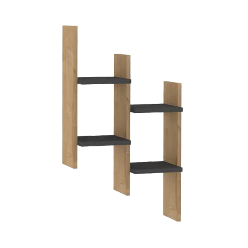 Ραφιέρα τοίχου Tabal pakoworld σε oak απόχρωση 49.4x14.5x85εκ 120-000554