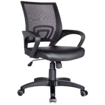 BF2101 Πολυθρόνα-Pro Γραφείου με Ανάκλιση, Μαύρο Mesh - PU Μαύρο - Image 1