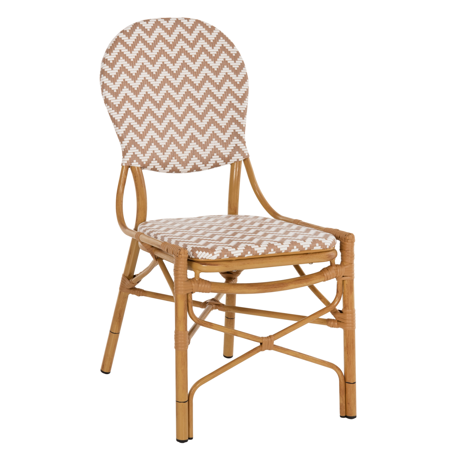 ΚΑΡΕΚΛΑ ΑΛΟΥΜΙΝΙΟΥ BAMBOO LOOK ΦΥΣΙΚΟ - ΛΕΥΚΟ FB95927.03 46x56x95Yεκ. 0615175