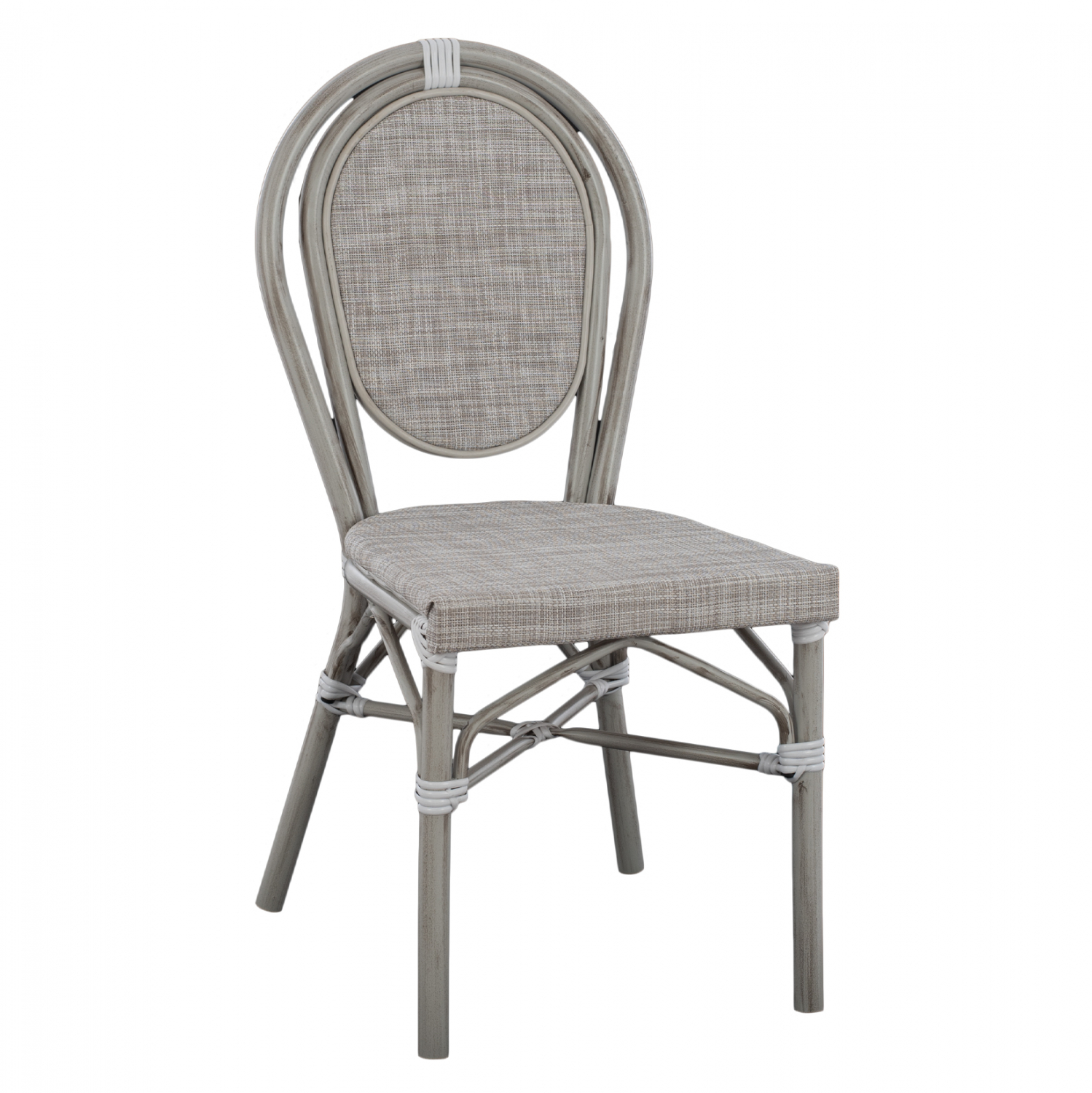 ΚΑΡΕΚΛΑ ΑΛΟΥΜΙΝΙΟΥ BAMBOO LOOK ΠΑΤΙΝΑ ΓΚΡΙ ΜΕ TEXTLINE 45x57x88 εκ. FB95109 0605180