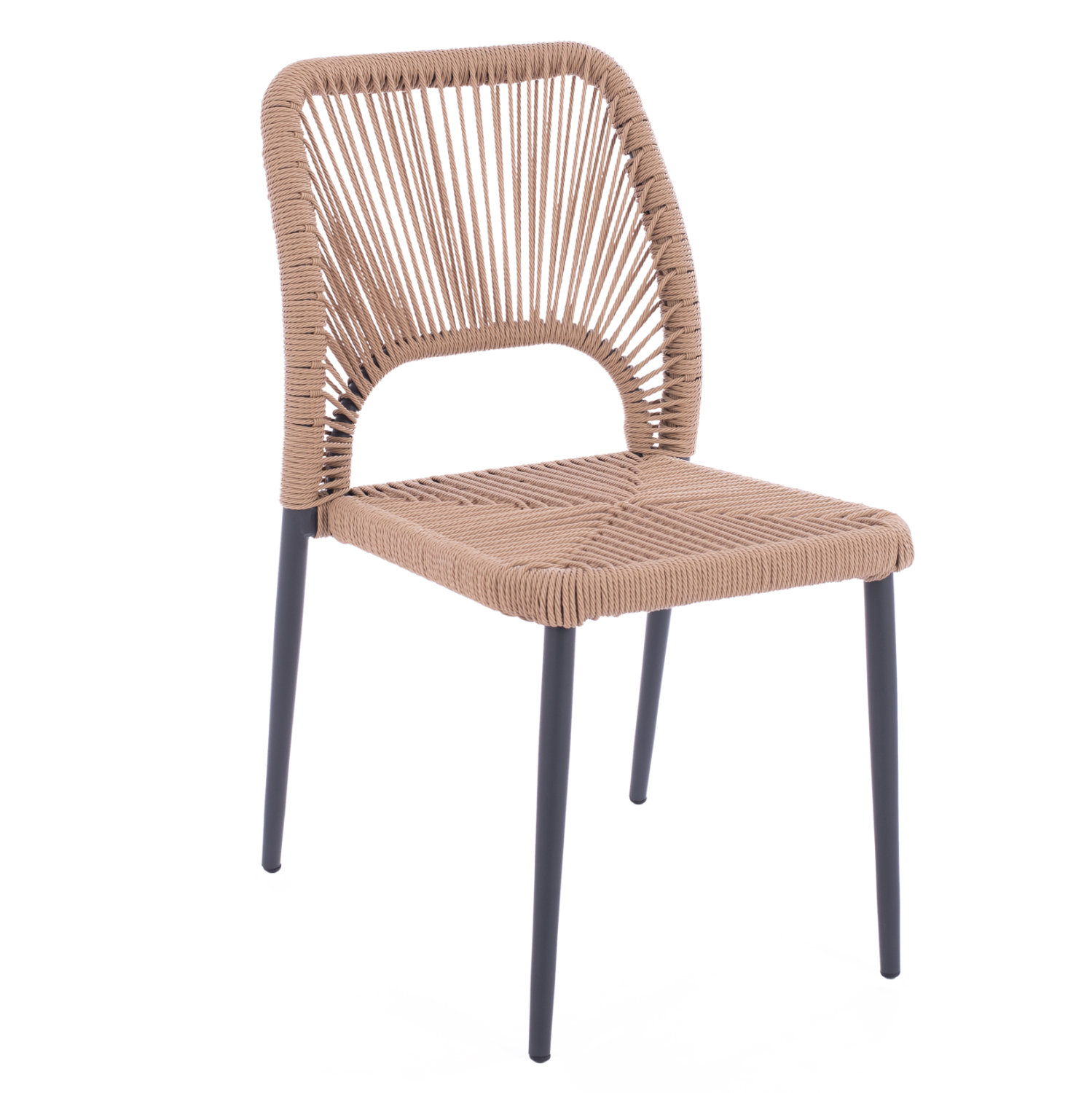 ΚΑΡΕΚΛΑ ΑΛΟΥΜΙΝΙΟΥ ΓΚΡΙ ΜΕ P.E.TWIST RATTAN ΜΠΕΖ FB95770.02 45x63x82Υ εκ. 0615003
