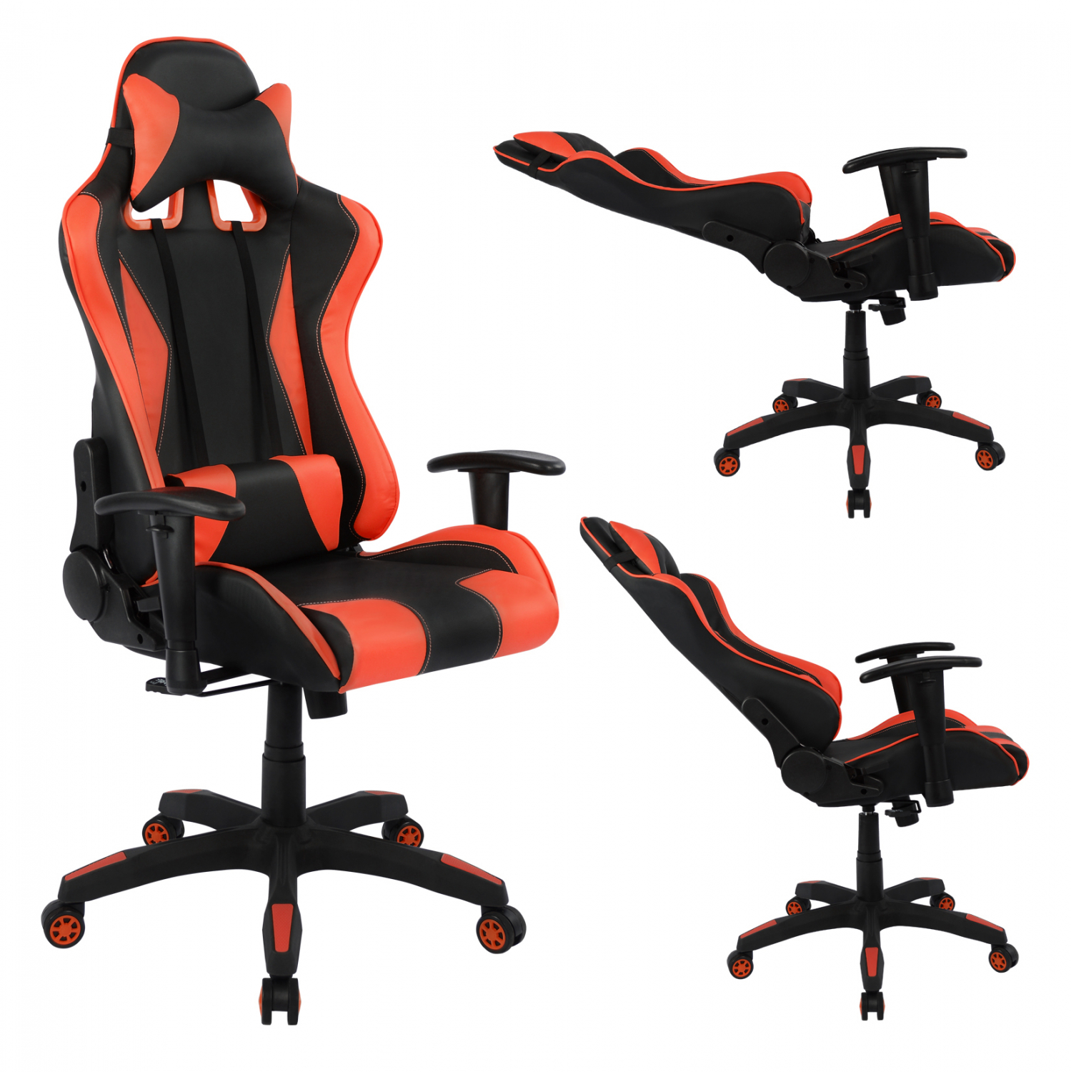 ΚΑΡΕΚΛΑ ΓΡΑΦΕΙΟΥ GAMING FB91062.01 ΜΑΥΡΟ ΚΟΚΚΙΝΟ PU 68,5 x 71,5 x 133,5 εκ. 0520518