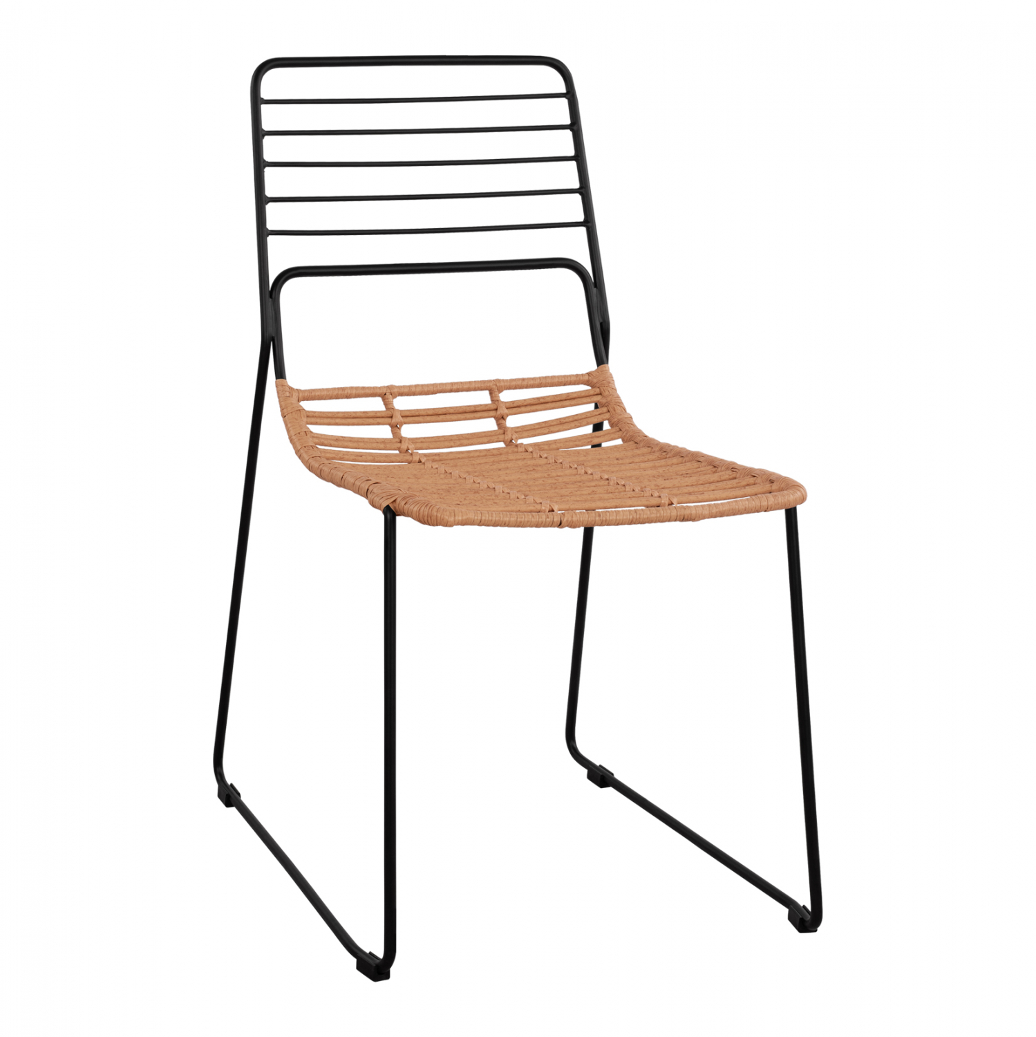 ΚΑΡΕΚΛΑ ΜΕΤΑΛΛΙΚΗ FB95694 ΜΕ WICKER ΜΠΕΖ 51x54x83Υ εκ. 0610250