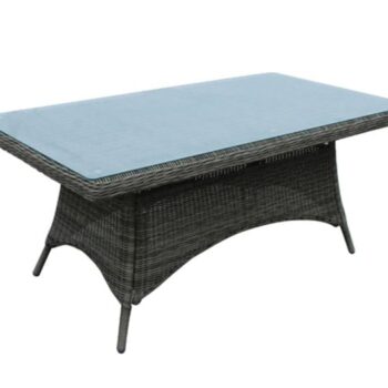 MONTANA Τραπέζι Dining Κήπου-Βεράντας ALU, Φ5mm Round Wicker Grey Brown - Image 1