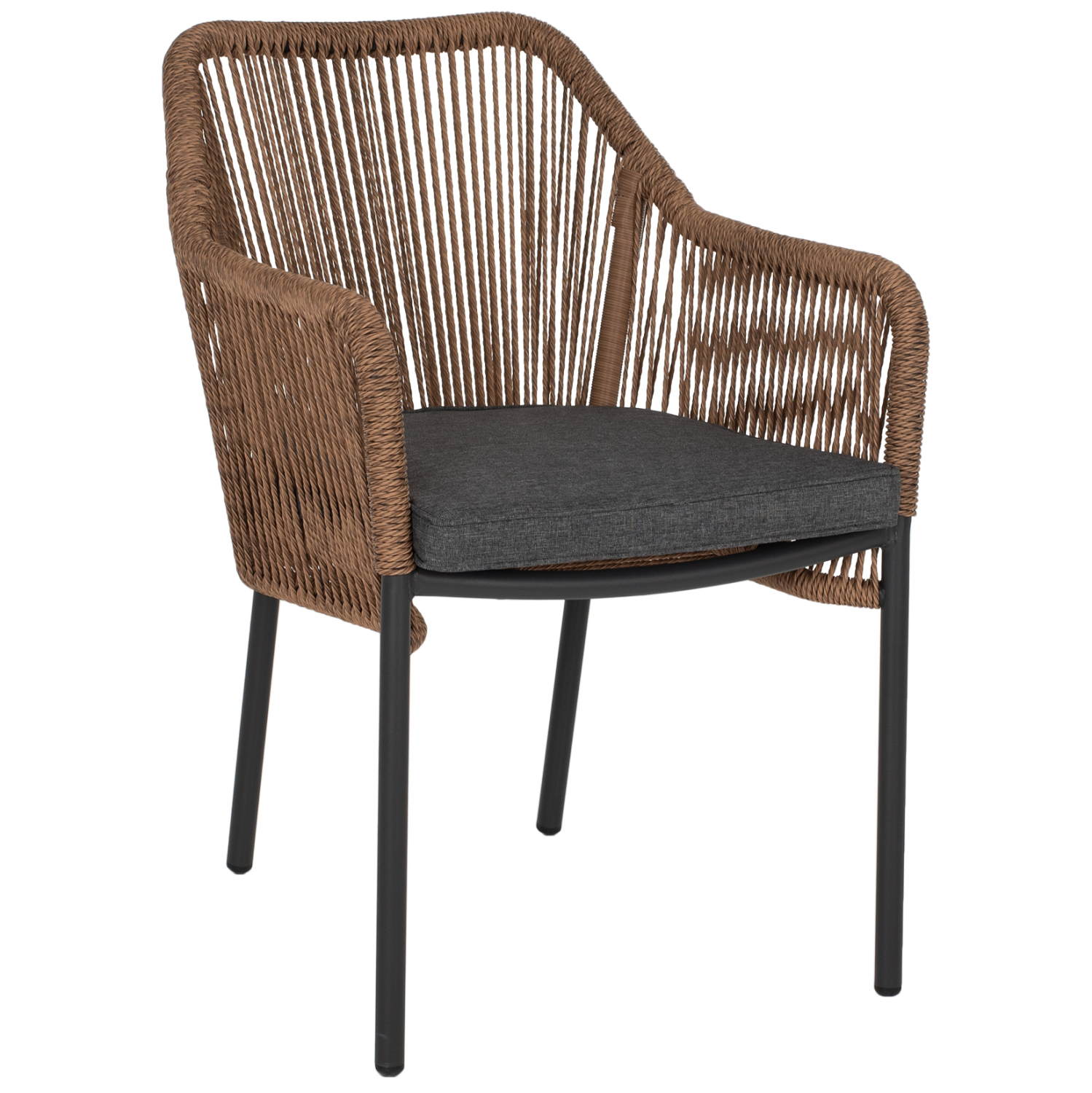ΠΟΛΥΘΡΟΝΑ ΑΛΟΥΜΙΝΙΟΥ ΓΚΡΙ ΜΕ ΣΧΟΙΝΙ WICKER PE 56x66x79Yεκ. FB95855.03 0615131