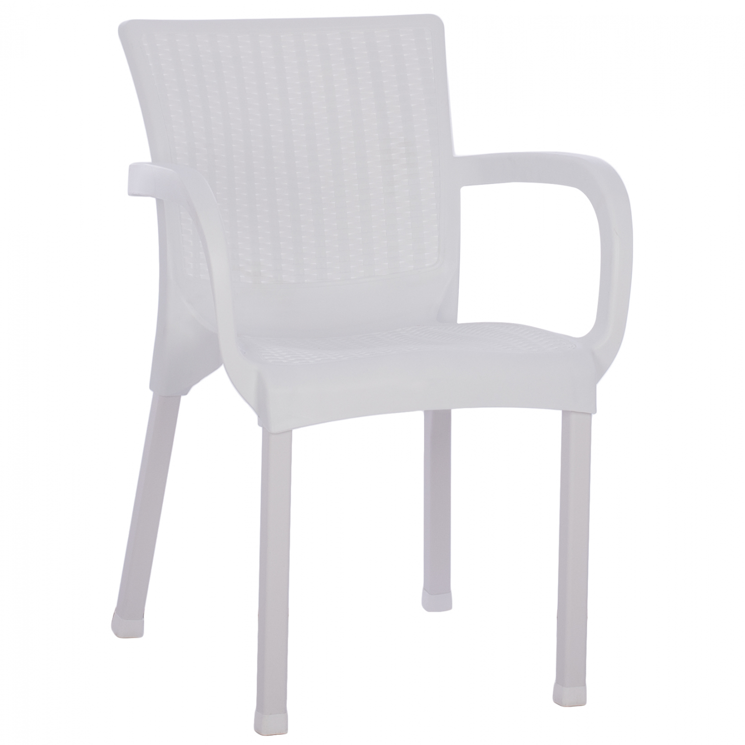 ΠΟΛΥΘΡΟΝΑ ΠΟΛΥΠΡΟΠΥΛΕΝΙΟΥ RATTAN ΠΟΔΙ ALU FB95591.01 ΧΡΩΜΑ ΛΕΥΚΟ 60x60x82 cm 0615069