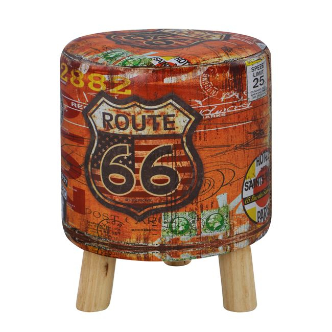 ΣΚΑΜΠΩ ΑΠΟ PU ΜΕ 3 ΠΟΔΙΑ ΞΥΛΙΝΑ FB98155 ROUTE 66 Φ30Χ38Υεκ. 0510648