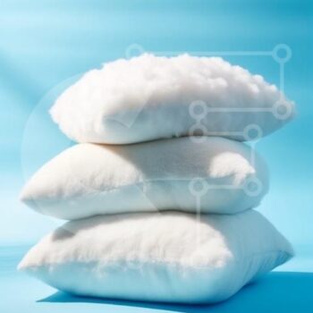 Intra Συλλεκτικό Ξύλινο Παζλ Plywood  4mm - Όμορφη εικόνα λευκών μαξιλαριών σε μπλε επιφάνεια Σε Ξύλινο Κουτί - Διαστάσεις Puzzle: 10x10 cm – 25 κομμάτια - Image 1