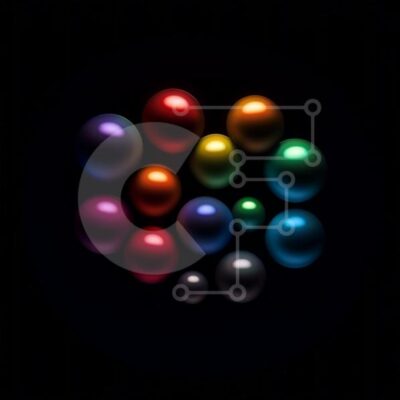 Intra Συλλεκτικό Ξύλινο Παζλ Plywood 4mm - Δονούμενη εικόνα από πολύχρωμες μπάλες σε κυκλικό σχηματισμό Σε Ξύλινο Κουτί - Διαστάσεις Puzzle: 10x10 cm – 25 κομμάτια - Image 1