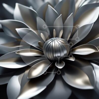 Intra Συλλεκτικό Ξύλινο Παζλ Plywood 4mm - Όμορφη κινηματογράφηση σε πρώτο πλάνο ενός λευκού λουλουδιού με μεταλλική λάμψη Σε Ξύλινο Κουτί - Διαστάσεις: 10x10 cm – 25 κομμάτια - Image 1