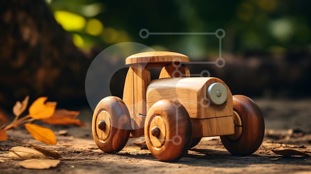 Intra Συλλεκτικό Ξύλινο Παζλ Plywood  4mm - Ξύλινο αυτοκίνητο παιχνιδιών στο έδαφος Σε Ξύλινο Κουτί - Διαστάσεις: 10x10 cm – 25 κομμάτια