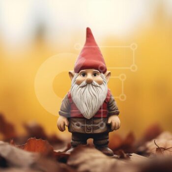 Intra Συλλεκτικό Ξύλινο Παζλ Plywood  4mm - Παιχνίδι Gnome στα φύλλα Σε Ξύλινο Κουτί - Διαστάσεις Puzzle: 10x10 cm – 25 κομμάτια - Image 1