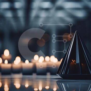 Intra Συλλεκτικό Ξύλινο Παζλ Plywood  4mm - Μαύρο κερί με αναμμένα κεριά στο φόντο Σε Ξύλινο Κουτί - Διαστάσεις Puzzle: 10x10 cm – 25 κομμάτια - Image 1