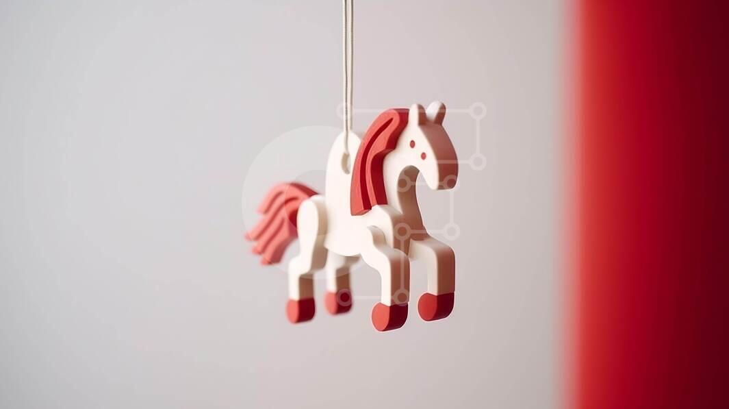 Intra Συλλεκτικό Ξύλινο Παζλ Plywood  4mm - Ξύλινο στολίδι αλόγου που κρέμεται από την οροφή Σε Ξύλινο Κουτί - Διαστάσεις Puzzle: 10x10 cm – 25 κομμάτια