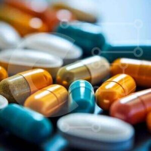 Intra Συλλεκτικό Ξύλινο Παζλ Plywood  4mm - Πολύχρωμες κάψουλες χαπιών η μία πάνω στην άλλη Σε Ξύλινο Κουτί - Διαστάσεις Puzzle: 10x10 cm – 25 κομμάτια