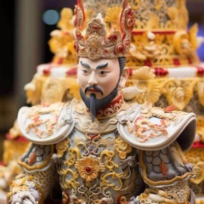 Intra Συλλεκτικό Ξύλινο Παζλ Plywood  4mm - Περίπλοκο γλυπτό πολεμιστή Σε Ξύλινο Κουτί - Διαστάσεις Puzzle: 10x10 cm – 25 κομμάτια - Image 1