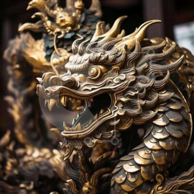 Intra Συλλεκτικό Ξύλινο Παζλ Plywood 4mm - Περίπλοκο γλυπτό δράκου Σε Ξύλινο Κουτί - Διαστάσεις Puzzle: 10x10 cm – 25 κομμάτια - Image 1