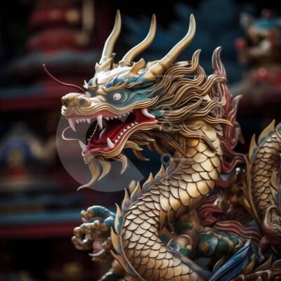 Intra Συλλεκτικό Ξύλινο Παζλ Plywood  4mm - Περίπλοκο γλυπτό δράκου Σε Ξύλινο Κουτί - Διαστάσεις Puzzle: 10x10 cm – 25 κομμάτια - Image 1