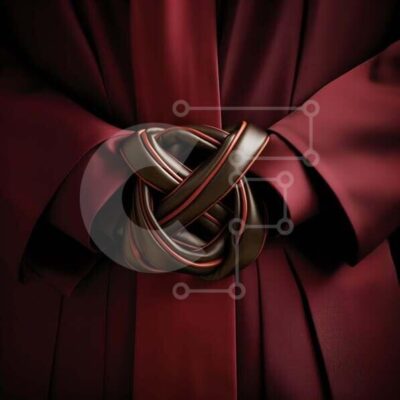 Intra Συλλεκτικό Ξύλινο Παζλ Plywood 4mm - Κομψό καφέ ύφασμα με περίπλοκο κόμπο Σε Ξύλινο Κουτί - Διαστάσεις Puzzle: 10x10 cm – 25 κομμάτια - Image 1