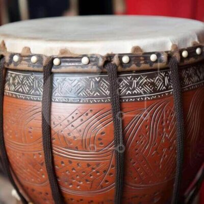 Intra Συλλεκτικό Ξύλινο Παζλ Plywood  4mm - Περίπλοκο τύμπανο με λεπτομερή σκαλίσματα Σε Ξύλινο Κουτί - Διαστάσεις: 10x10 cm – 25 κομμάτια - Image 1