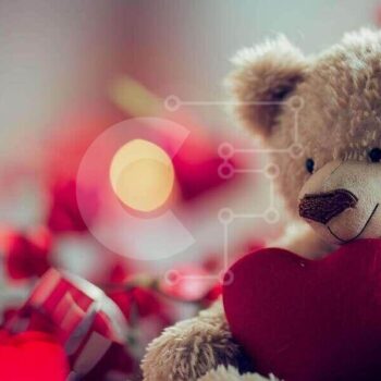 Intra Συλλεκτικό Ξύλινο Παζλ Plywood  4mm - Αρκουδάκι με κόκκινα τριαντάφυλλα και καρδιές Σε Ξύλινο Κουτί - Διαστάσεις: 10x10 cm – 25 κομμάτια - Image 1