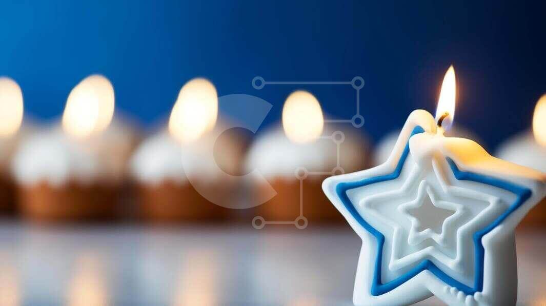 Intra Συλλεκτικό Ξύλινο Παζλ Plywood  4mm - Λαμπάδα γενεθλίων σε σχήμα αστεριού με cupcakes Σε Ξύλινο Κουτί - Διαστάσεις: 10x10 cm – 25 κομμάτια