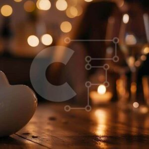 Intra Συλλεκτικό Ξύλινο Παζλ Plywood  4mm - Ρομαντικό Τραπέζι με Διακοσμητικό Καρδιά Σε Ξύλινο Κουτί - Διαστάσεις Puzzle: 10x10 cm – 25 κομμάτια