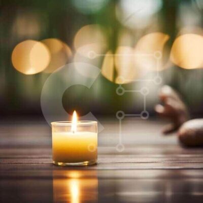 Intra Συλλεκτικό Ξύλινο Παζλ Plywood 4mm - Αναμμένο κερί με μαλακά φώτα φόντου Σε Ξύλινο Κουτί - Διαστάσεις Puzzle: 10x10 cm – 25 κομμάτια - Image 1