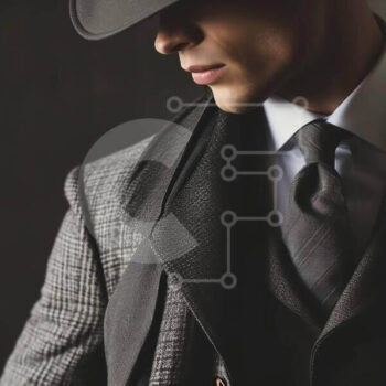 Intra Συλλεκτικό Ξύλινο Παζλ Plywood  4mm - Κομψός άνδρας με κομψή ενδυμασία Σε Ξύλινο Κουτί - Διαστάσεις Puzzle: 10x10 cm – 25 κομμάτια - Image 1