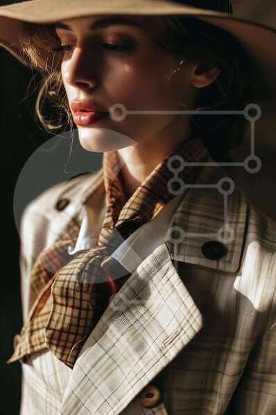 Intra Συλλεκτικό Ξύλινο Παζλ Plywood  4mm - Κομψό πορτρέτο μόδας Σε Ξύλινο Κουτί - Διαστάσεις Puzzle: 10x10 cm – 25 κομμάτια