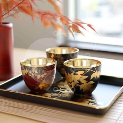 Intra Συλλεκτικό Ξύλινο Παζλ Plywood  4mm - Κομψά φλιτζάνια τσαγιού με φλοράλ σχέδια Σε Ξύλινο Κουτί - Διαστάσεις Puzzle: 10x10 cm – 25 κομμάτια - Image 1