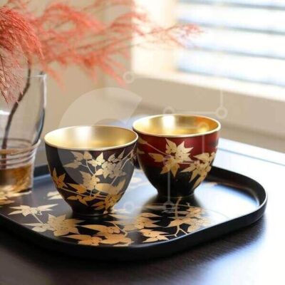 Intra Συλλεκτικό Ξύλινο Παζλ Plywood 4mm - Κομψά διακοσμητικά κύπελλα σε δίσκο Σε Ξύλινο Κουτί - Διαστάσεις Puzzle: 10x10 cm – 25 κομμάτια - Image 1