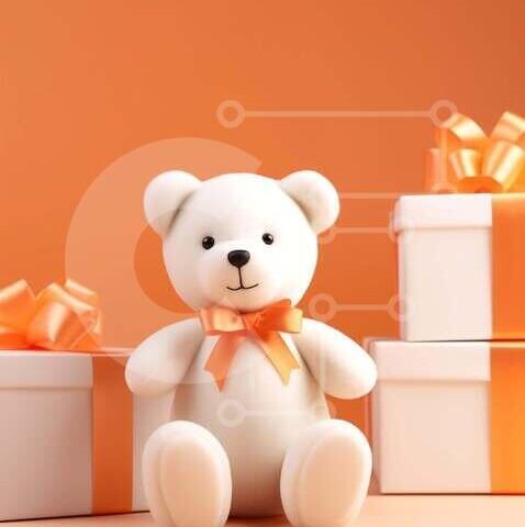 Intra Συλλεκτικό Ξύλινο Παζλ Plywood 4mm - Χαριτωμένο αρκουδάκι με κουτιά δώρων Σε Ξύλινο Κουτί - Διαστάσεις Puzzle: 10x10 cm – 25 κομμάτια - Image 1