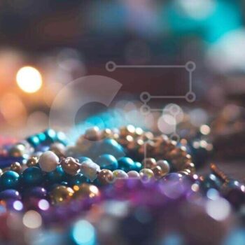 Intra Συλλεκτικό Ξύλινο Παζλ Plywood  4mm - Σύνθεση πολύχρωμες χάντρες Σε Ξύλινο Κουτί - Διαστάσεις Puzzle: 10x10 cm – 25 κομμάτια - Image 1