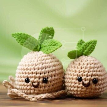 Intra Συλλεκτικό Ξύλινο Παζλ Plywood  4mm - Smiling Crocheted Carrots - Handcrafted Artwork Σε Ξύλινο Κουτί - Διαστάσεις Puzzle: 10x10 cm – 25 κομμάτια - Image 1