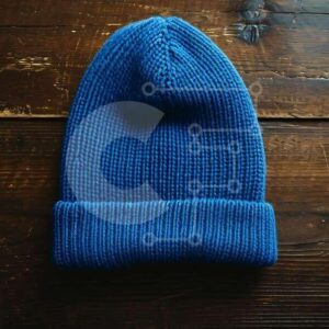 Intra Συλλεκτικό Ξύλινο Παζλ Plywood  4mm - Μπλε πλεκτό φασόλι σε ξύλινη επιφάνεια Σε Ξύλινο Κουτί - Διαστάσεις Puzzle: 10x10 cm – 25 κομμάτια