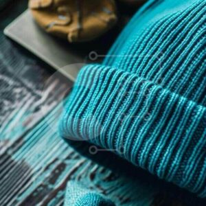 Intra Συλλεκτικό Ξύλινο Παζλ Plywood  4mm - Πλεκτό Beanie σε ξύλινη επιφάνεια Σε Ξύλινο Κουτί - Διαστάσεις Puzzle: 10x10 cm – 25 κομμάτια