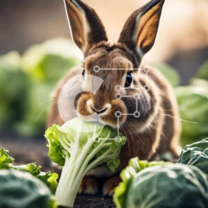 Intra Συλλεκτικό Ξύλινο Παζλ Plywood  4mm - Καφέ κουνέλι που τρώει τα λαχανάκια Βρυξελλών Σε Ξύλινο Κουτί - Διαστάσεις: 10x10 cm – 25 κομμάτια