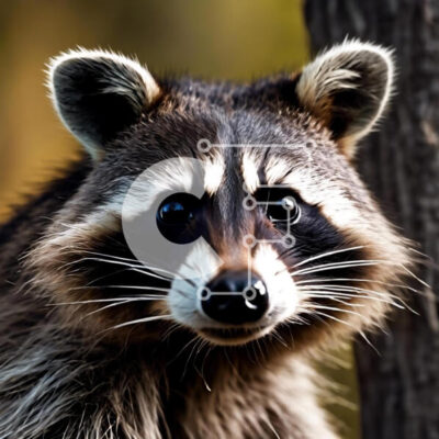 Intra Συλλεκτικό Ξύλινο Παζλ Plywood  4mm - Κοντινό πλάνο ενός περίεργου ρακούν Σε Ξύλινο Κουτί - Διαστάσεις: 10x10 cm – 25 κομμάτια - Image 1