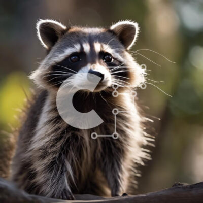 Intra Συλλεκτικό Ξύλινο Παζλ Plywood 4mm - Περίεργο ρακούν που απολαμβάνει το περιβάλλον του Σε Ξύλινο Κουτί - Διαστάσεις: 10x10 cm – 25 κομμάτια - Image 1