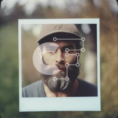 Intra Συλλεκτικό Ξύλινο Παζλ Plywood  4mm - Εντυπωσιακός γενειοφόρος άνδρας σε φυσικό περιβάλλον Σε Ξύλινο Κουτί - Διαστάσεις Puzzle: 10x10 cm – 25 κομμάτια - Image 1