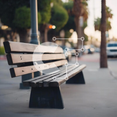 Intra Συλλεκτικό Ξύλινο Παζλ Plywood  4mm - Ήρεμη σκηνή: Ξύλινος πάγκος και φοίνικες Σε Ξύλινο Κουτί - Διαστάσεις Puzzle: 10x10 cm – 25 κομμάτια - Image 1