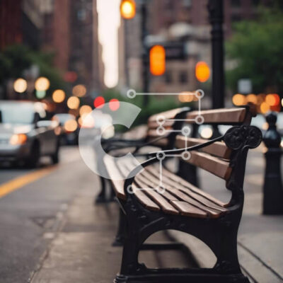 Intra Συλλεκτικό Ξύλινο Παζλ Plywood  4mm - Αστικός πάγκος οδών με φανάρια Σε Ξύλινο Κουτί - Διαστάσεις Puzzle: 10x10 cm – 25 κομμάτια - Image 1